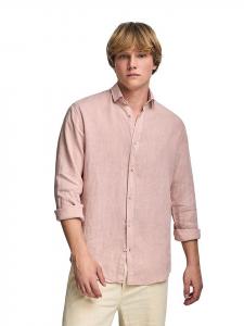 Polo Club Льняная рубашка - стандартный крой - розового цвета