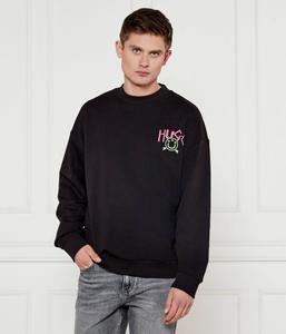 Свитер черный Regular fit frotinis audinys Hugo Blue, черный