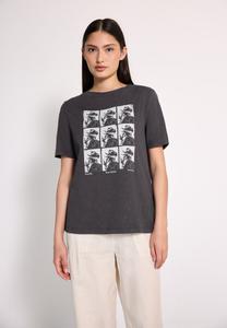 Футболка Street One Studio WASHED-LOOK MIT, Grau/Anthracite