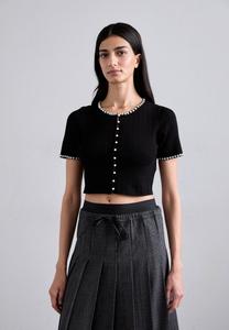 Кардиган sandro PETIT CARDIGAN CABLE DETAILS FINITIONS, Noir/Black