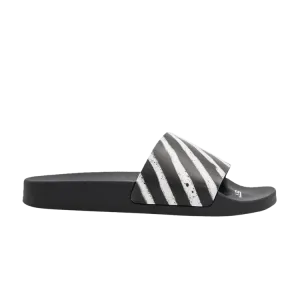 Шлепанцы Off-White Sliders, Graffiti - Black White