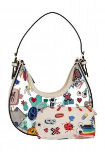 MYMO Сумка через плечо 'Pop Eyetheme' в светло-голубом цвете