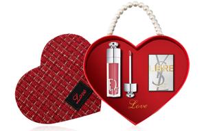 DIOR Vivid Blue Gold Pearl Heart Chanel Inspired помада матовая текстура 3,5 г + пробник туалетной воды