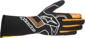 Перчатки Alpinestars Tech-1 Race V3 FIA8856-2018/SFI, Black/Orange, Fluorescent