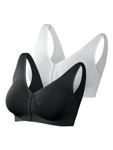 Бюстгальтер SLIMmaxx Dream Bra с застежкой-молнией и удобными бретельками - 2 пары, размер L - на косточках MAXXMEE