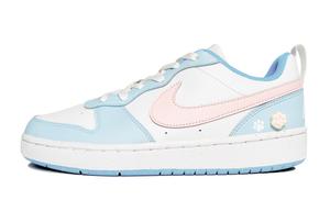 Детские кроссовки для скейтбординга Court Borough с противоскользящей подошвой и износостойким верхом Nike, синий/розовый