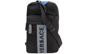 VERSACE Нейлоновая поясная сумка мужская черная