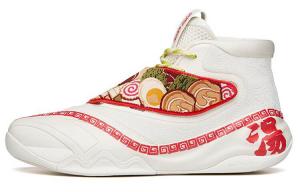 Баскетбольные кроссовки KT6 мужские высокие белые/красные Anta