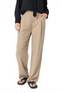 Широкие брюки с высокой талией цвета хаки Grey Lab