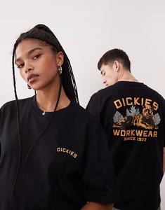 Футболка Dickies с графическим принтом на спине в виде пантеры черного цвета - эксклюзивно для ASOS