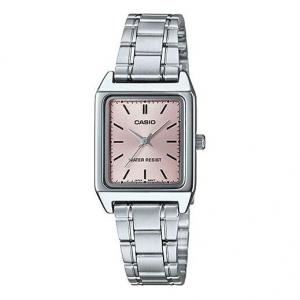 Часы CASIO Stainless Steel Strap Waterproof Pink Analog, розовый