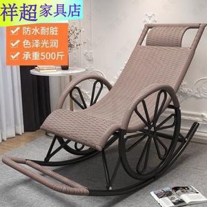 Vinoya Кресло-качалка и шезлонг с усиленной стальной рамой, двойные колеса, серебристо-серый