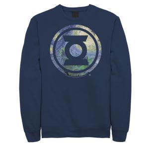 Мужской флисовый свитшот с логотипом DC Comics Green Lantern Starry Night, Blue Licensed Character, синий