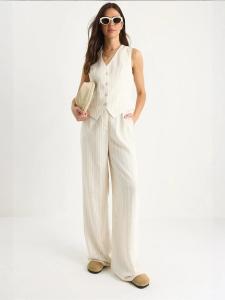 Брючный костюм Bianco Lucci, бежевый/светло-бежевый