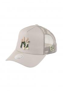 Бейсболка New Era NEW YORK YANKEES STONE MLB INFILL A-FRAME ADJUSTABLE TRUCKER , Beige