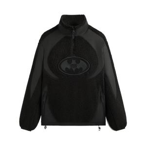 Куртка Kith x Batman Quarter Zip Sherpa Jacket 'Black', черный