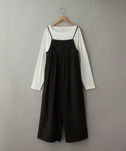 Футболка с длинными рукавами и комбинезон со сборками Coen, цвет Black