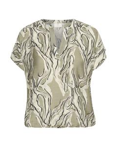 Блузка с коротким рукавом Kaffe Blouse Elino, цвет khaki/mottled green