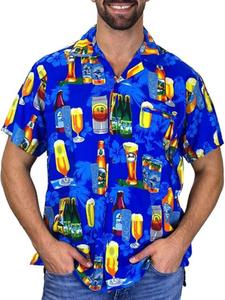 Рубашка King Kameha Beerbottle, синий