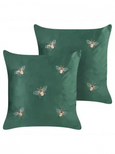 Декоративная подушка Beliani 2er Set Deko TALINUM, цвет grün/gelb/braun