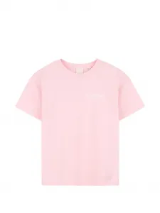 Хлопковая футболка с круглым вырезом Givenchy Kids, розовый