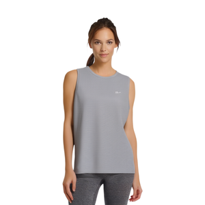 Топ-майка женская с круглым вырезом и умеренным вырезом на спине WARRIOR, серый