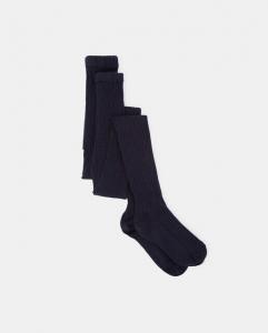 Набор из двух купальников в рубчик для девочек Cotton Juice, темно-синий