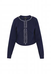 Faina Толстовка с молнией в темно-синем цвете