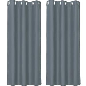 2 шт. затемняющие термоизолированные оконные шторы с люверсами, затемняющие шторы 42 x 63 дюйма PiccoCasa, серый