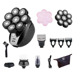 YK-3558 триммер для волос с немецкой технологией, восьмиголовочный, специальный самоподстригающий электрический триммер для мужчин York, 8-Head 5-In-1 Package + Spare Cutter Head