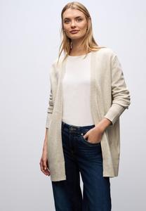 Кардиган Street One MIT ROLLKANTE , Beige/Mottled Beige