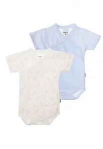 Боди Liliput "Rainbow" с запахом и практичной планкой на кнопках, в упаковке 2 шт, голубой