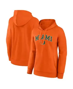 Женская оранжевая толстовка с капюшоном Miami Hurricanes Evergreen Campus Fanatics
