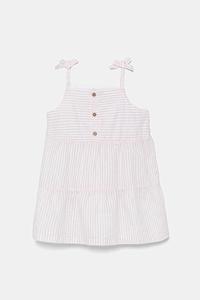 Льняное детское платье United Colors Of Benetton, розовый