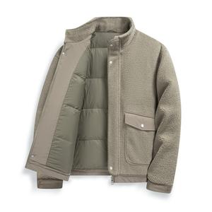 Пуховик Unisex Stand Collar Thickened ZIAREL, зеленый хаки