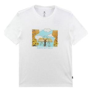 Футболка overgrown hoops t-shirt 'white' Converse, белый