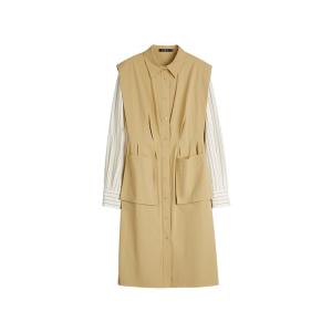ELLE Платье с длинным рукавом Women's Khaki