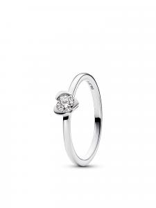 Комплект колец в форме сердца с выращенными в лаборатории бриллиантами Pandora