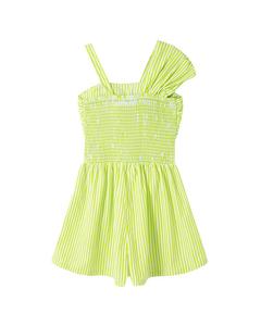 Привычный комбинезон с открытыми плечами и оборками Habitual, зеленый