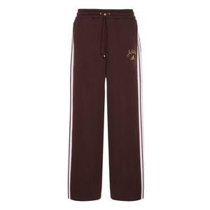 FW25 WIDE LEG KNIT Вязаные спортивные штаны женские Adidas, красный коричневый