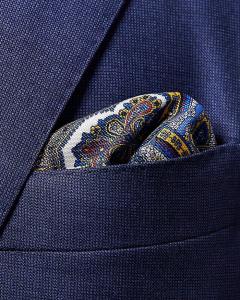 Шелковый нагрудный платок Eton с узором пейсли, мультиколор