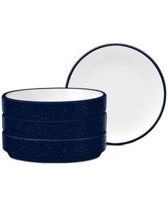 Набор из 4 мини-тарелок Colortex Stone Stax Noritake, темно-синий