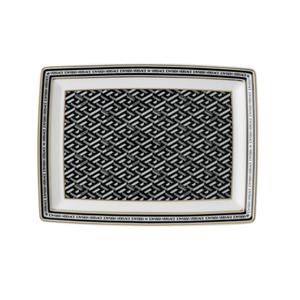 Rosenthal Versace La Greca Signature Черная тарелка 18 см Rosenthal meets Versace, белый/золотой/черный