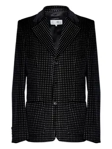 Бархатный блейзер с принтом MM6 Maison Margiela, черный
