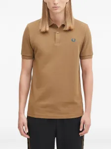 Рубашка поло с вышитым логотипом Fred Perry, коричневый