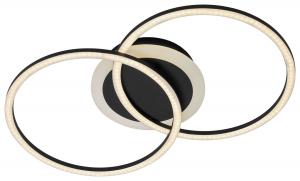 Светодиодный потолочный светильник 50x30x7,5 см, черно-белый