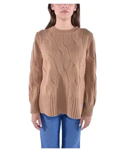 Плетеный шерстяно-кашемировый свитер Kangra, коричневый