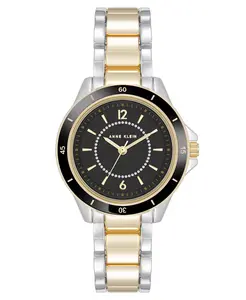 Женские часы Quartz Black с двухцветным металлическим сплавом, 31 мм Anne Klein