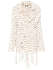 Alanui кардиган-пальто Shady Beach, нейтральный