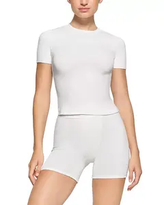 Футболка в рубчик Skims, белый